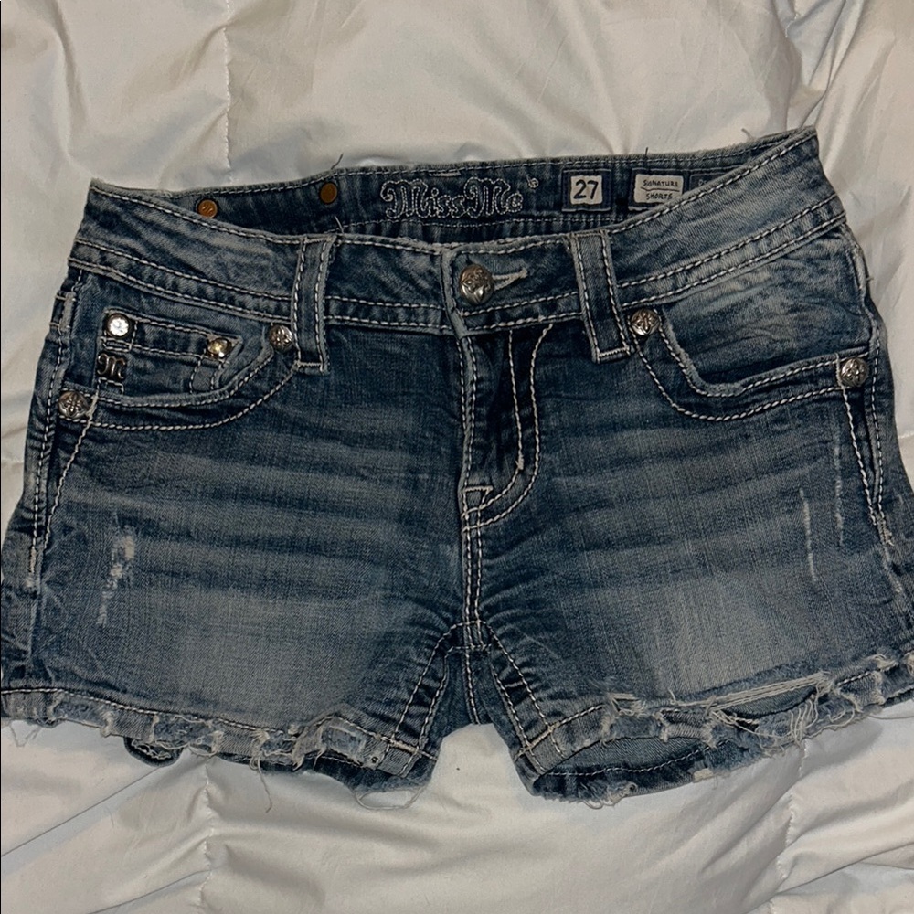 Miss Me Women's Blue Denim Shorts